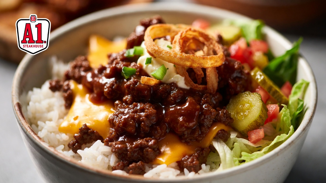 A.1. Steakhouse Burger Rice Bowl