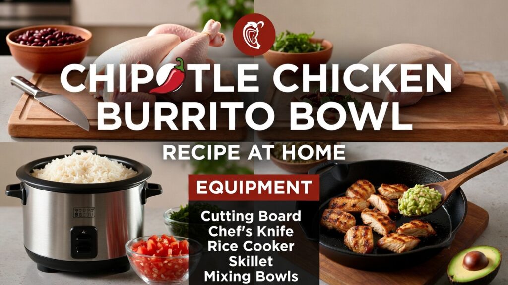 Chipotle Chicken Burrito Bowl Recipe Equipments